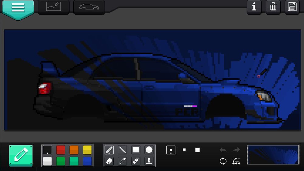 pixel car racer paint