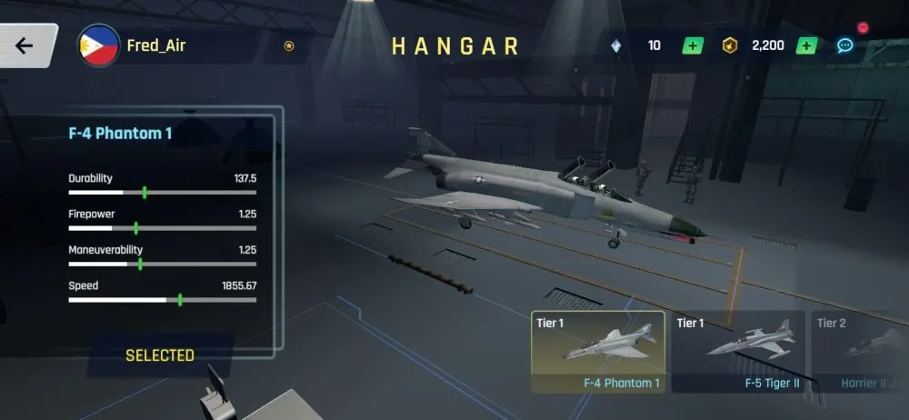 sky warriors hangar