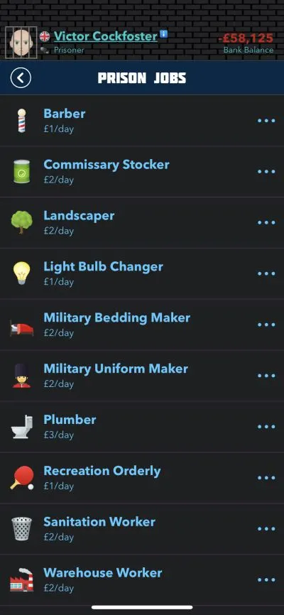 prison jobs in bitlife