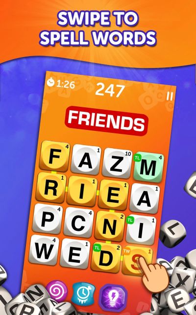 boggle with friends swipe