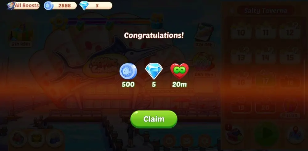 unlocking prizes in cooking  crush