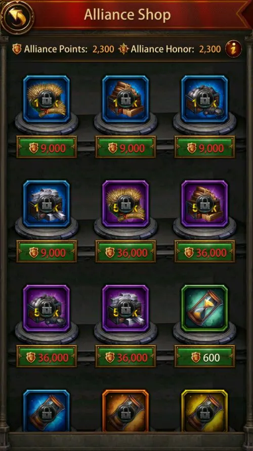 evony alliance shop