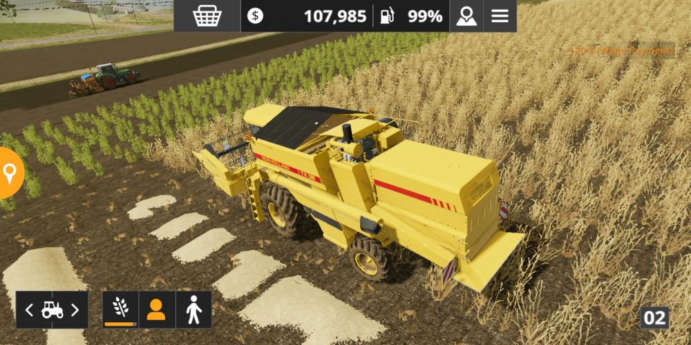 harvesting wheat in farming simulator 20