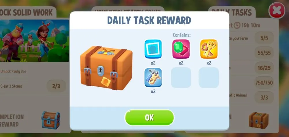 farmville 3 daily task reward