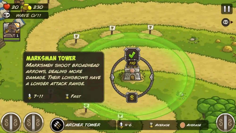 kingdom rush archer upgrade