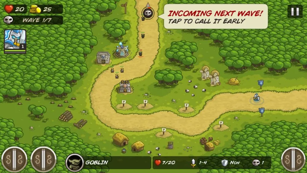 kingdom rush level 1 tutorial 2