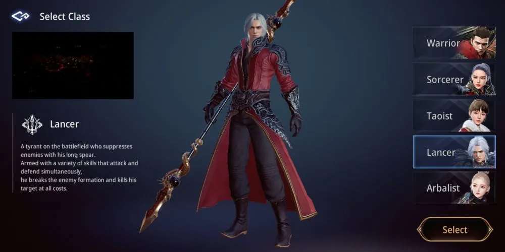 lancer pvp mir4