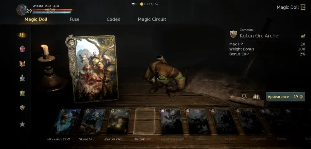 lineage w magic doll