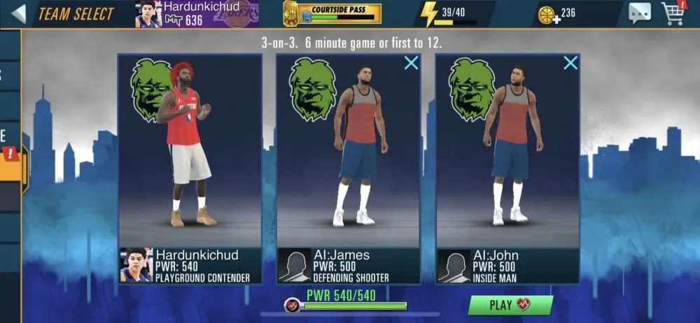 nba 2k mobile 3-on-3 game