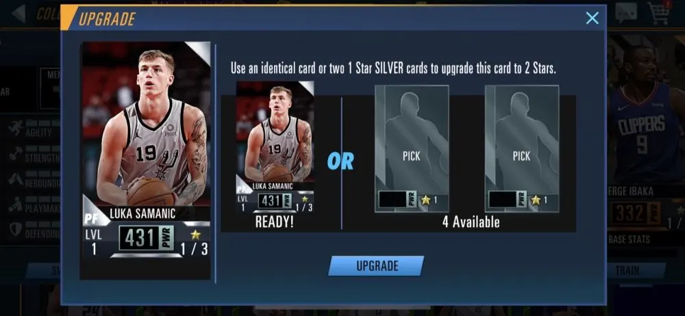 nba 2k mobile player upgrade