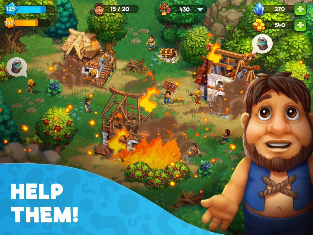 helping the villagers in the tribez