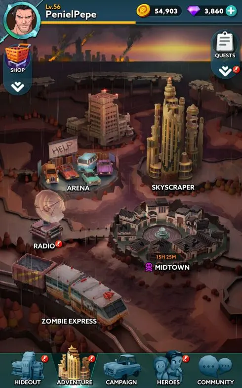 undead world hero survival adventure mode