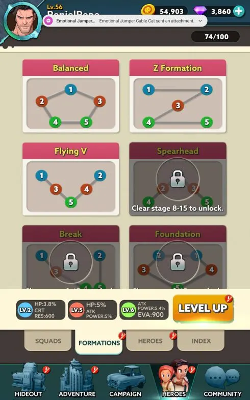 undead world hero survival formations