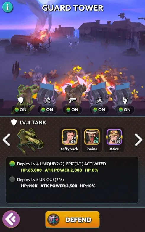 undead world hero survival guard tower