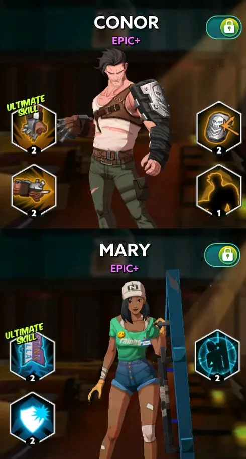 undead world hero survival character comparison