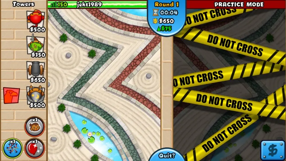 bloons td battles practice mode