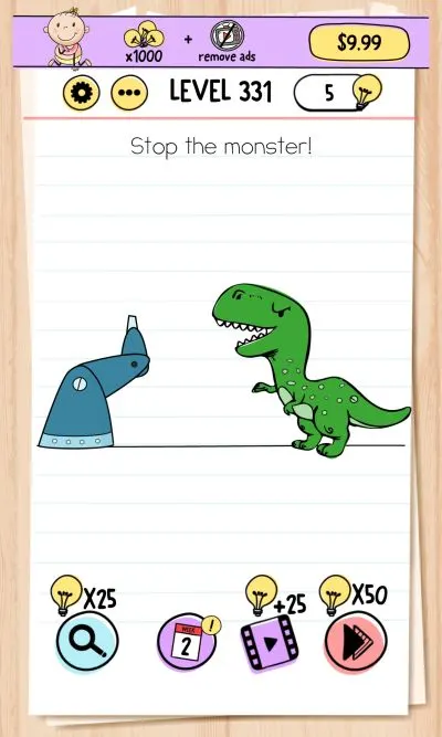 brain test level 331 answer