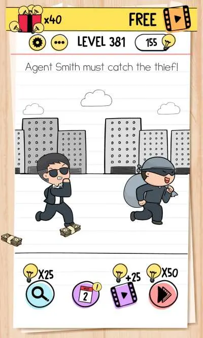 brain test level 381 answer