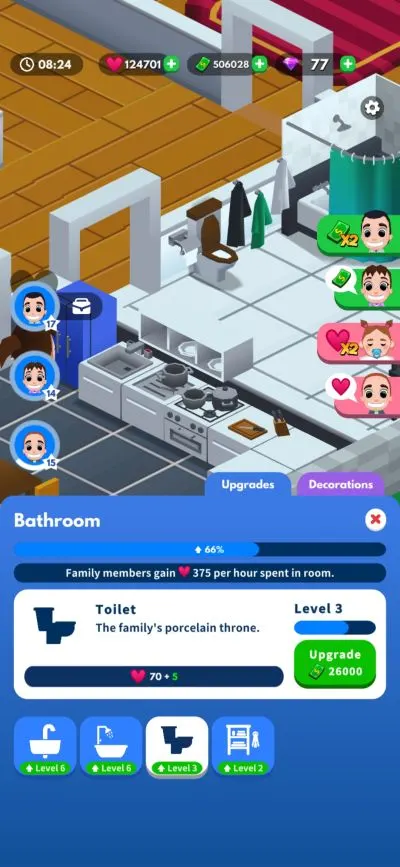 idle family sim toilet