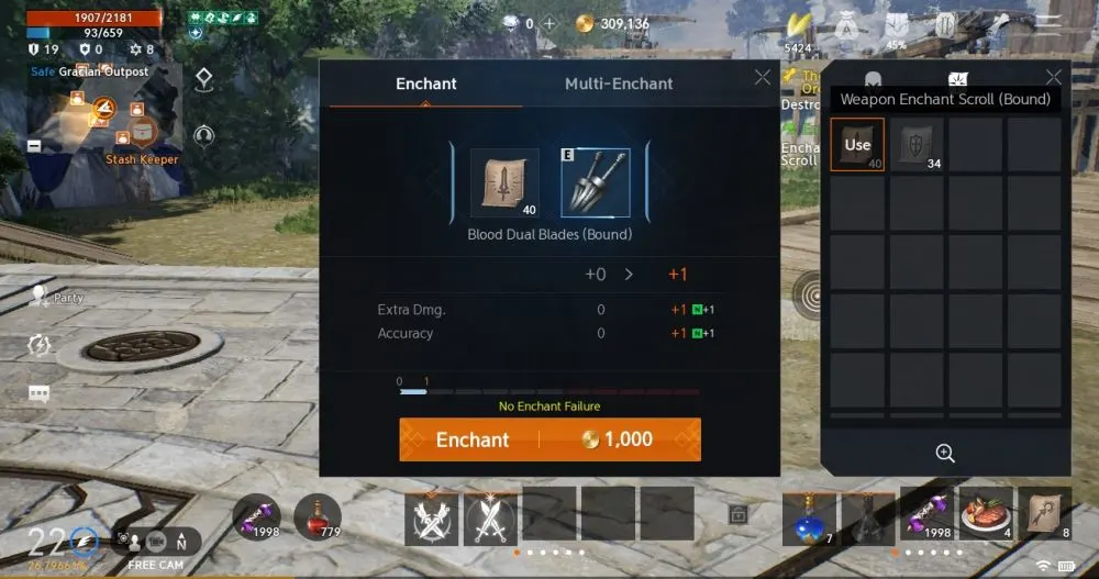 enchanting gear in lineage2m