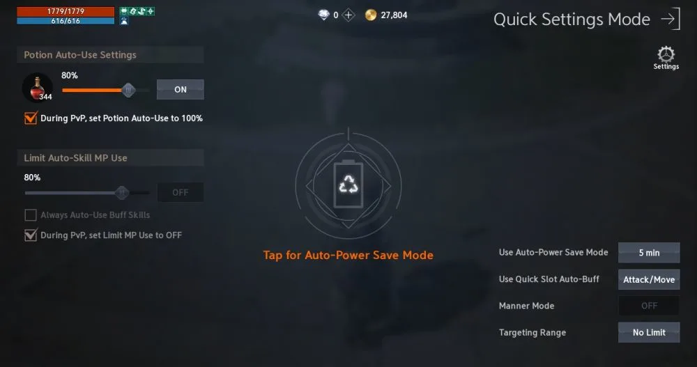 lineage2m quick settings