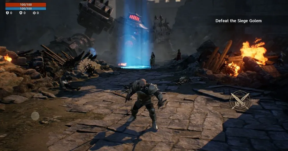 defeating the siege golem in lineage2m