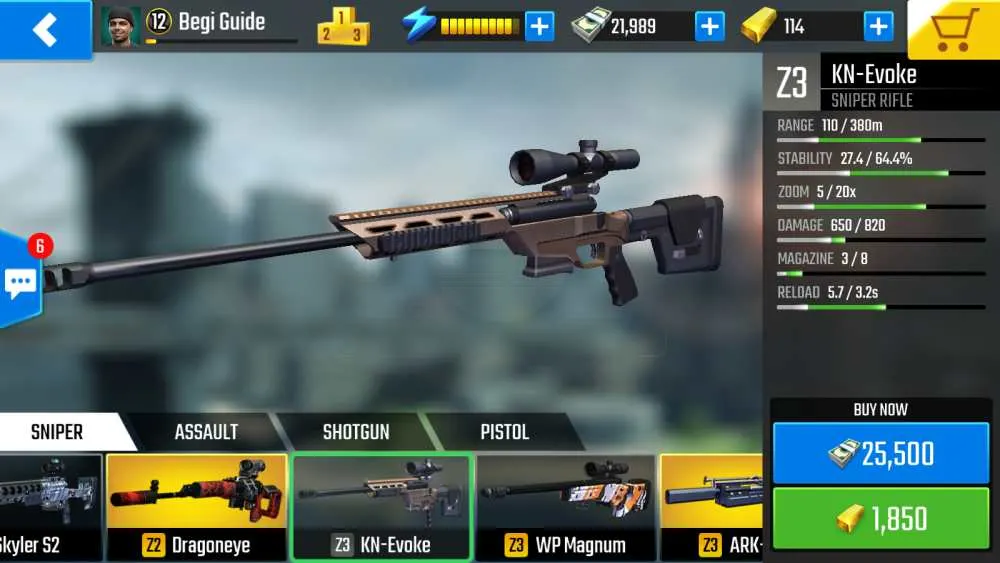 pure sniper z3 normal sniper