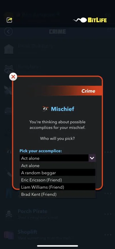 bitlife mischief