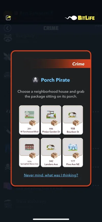 bitlife porch pirate