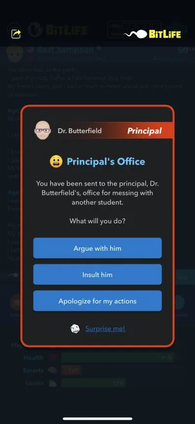 bitlife principal's office