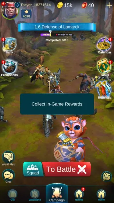 blitz rise of heroes idle reward cat