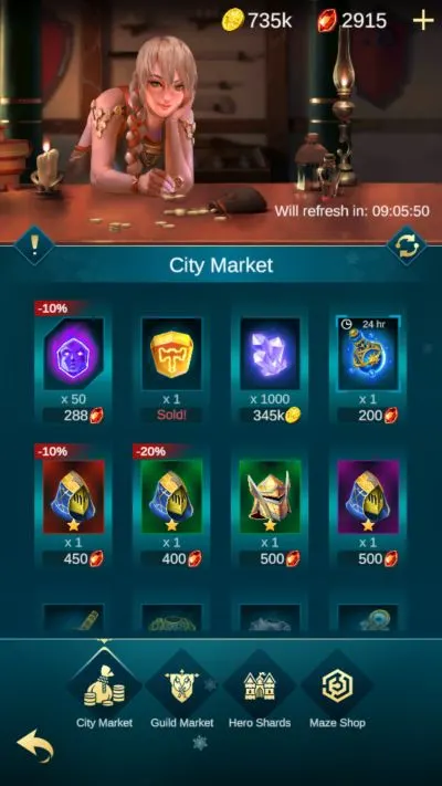 blitz rise of heroes market