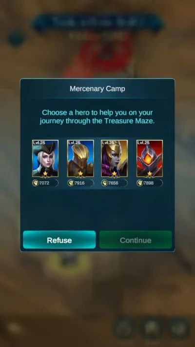 blitz rise of heroes treasure maze mercs