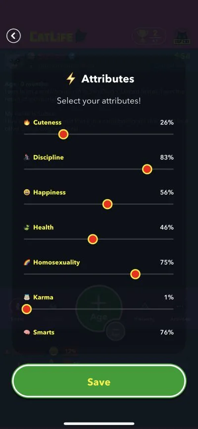 catlife attributes