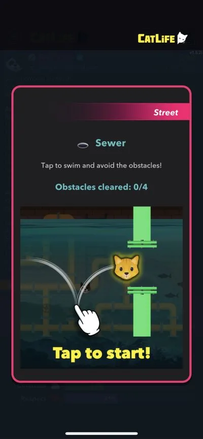 catlife sewer mini game
