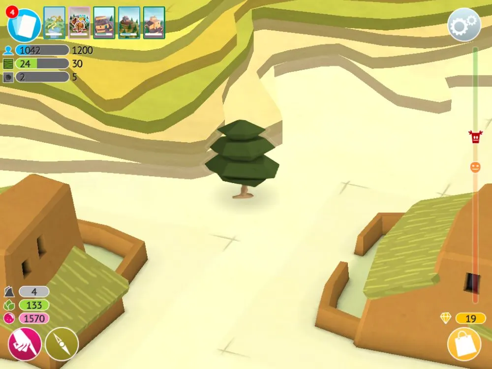 godus flat tree