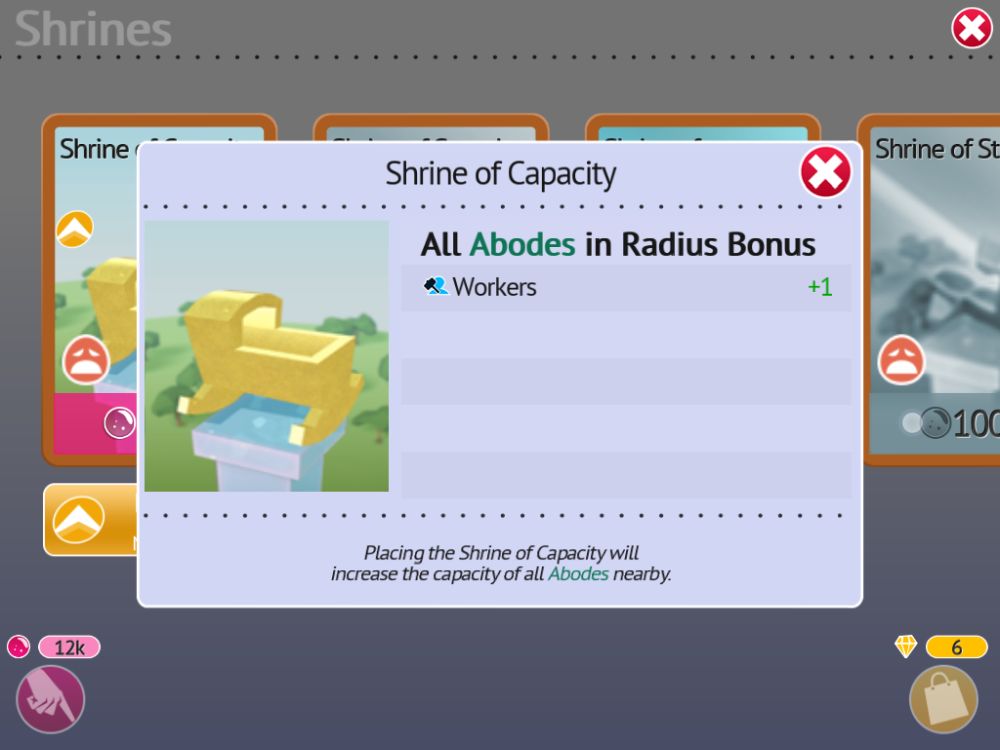 godus shrine of capacity