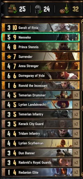 gwent northern realms deck