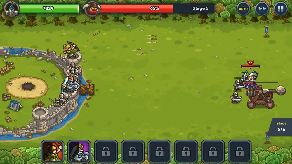 idle kingdom defense auto button