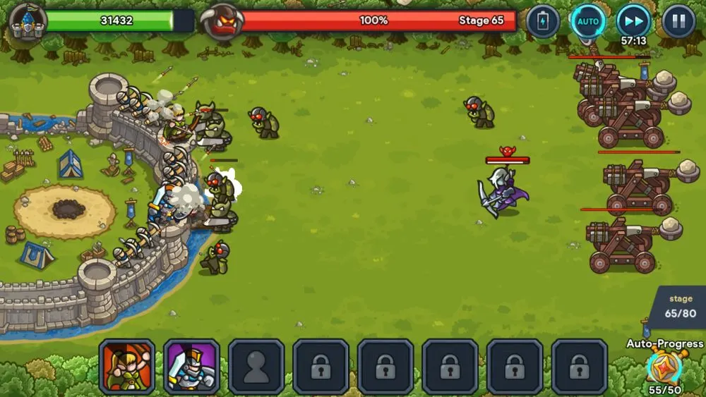 idle kingdom defense fast forward button