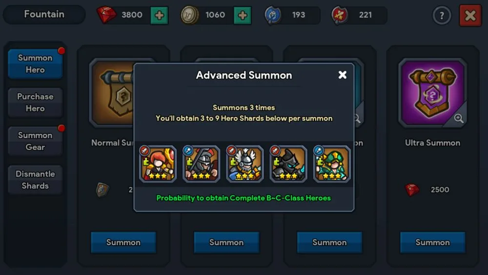 idle kingdom defense advanced summon