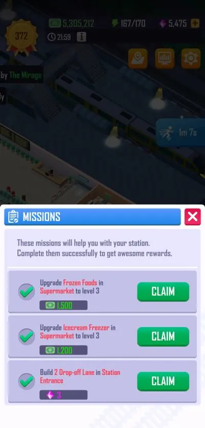 idle railway tycoon missions