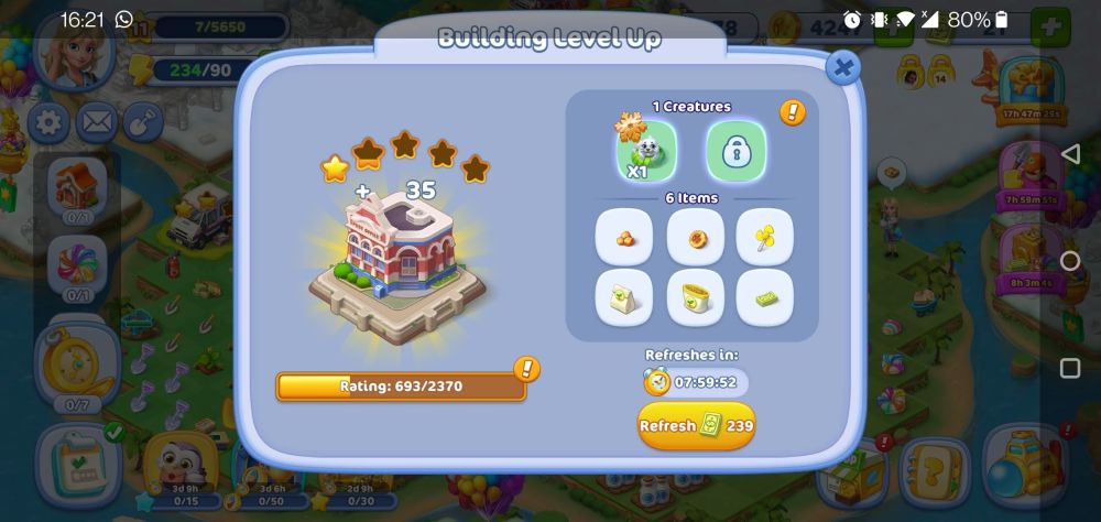 leveling up buildings in merge county