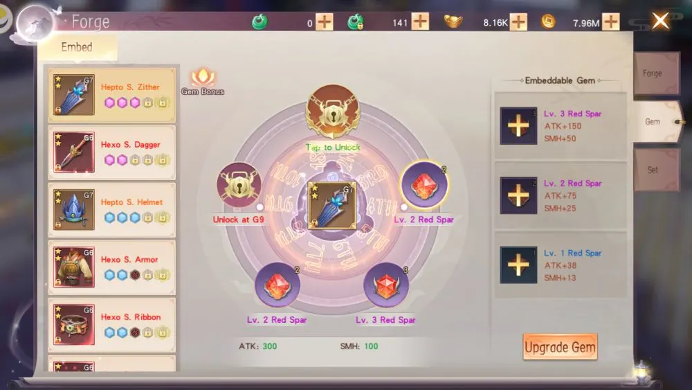 mirage perfect skyline gear gem