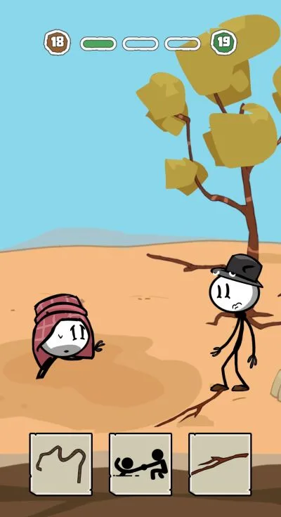 stickman escape choice story level 18-2 walkthrough