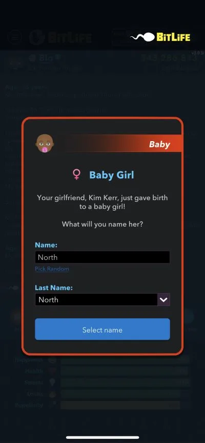 bitlife baby girl