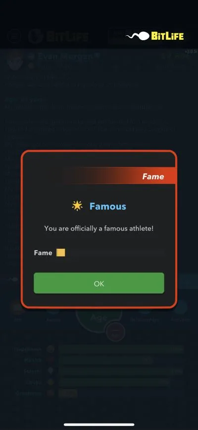 becoming a famous athlete in bitlife