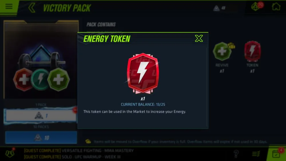 ea sports ufc mobile 2 energy token