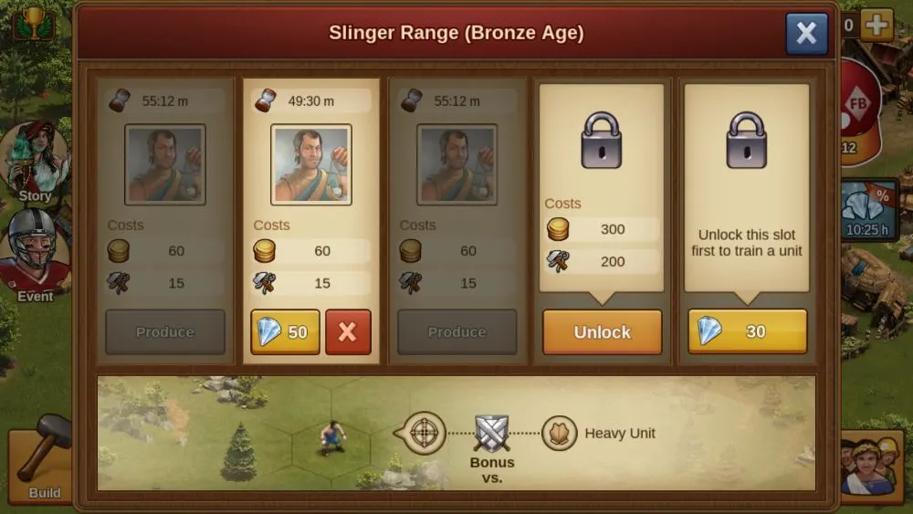 forge of empires slinger range