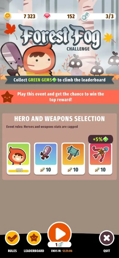 micro rpg event menu